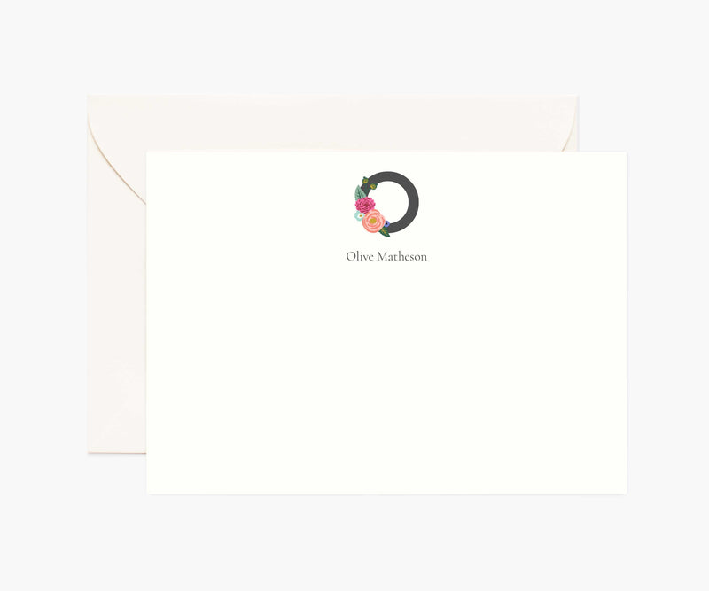 Tracy & Co Monogram Personalized Stationery - O