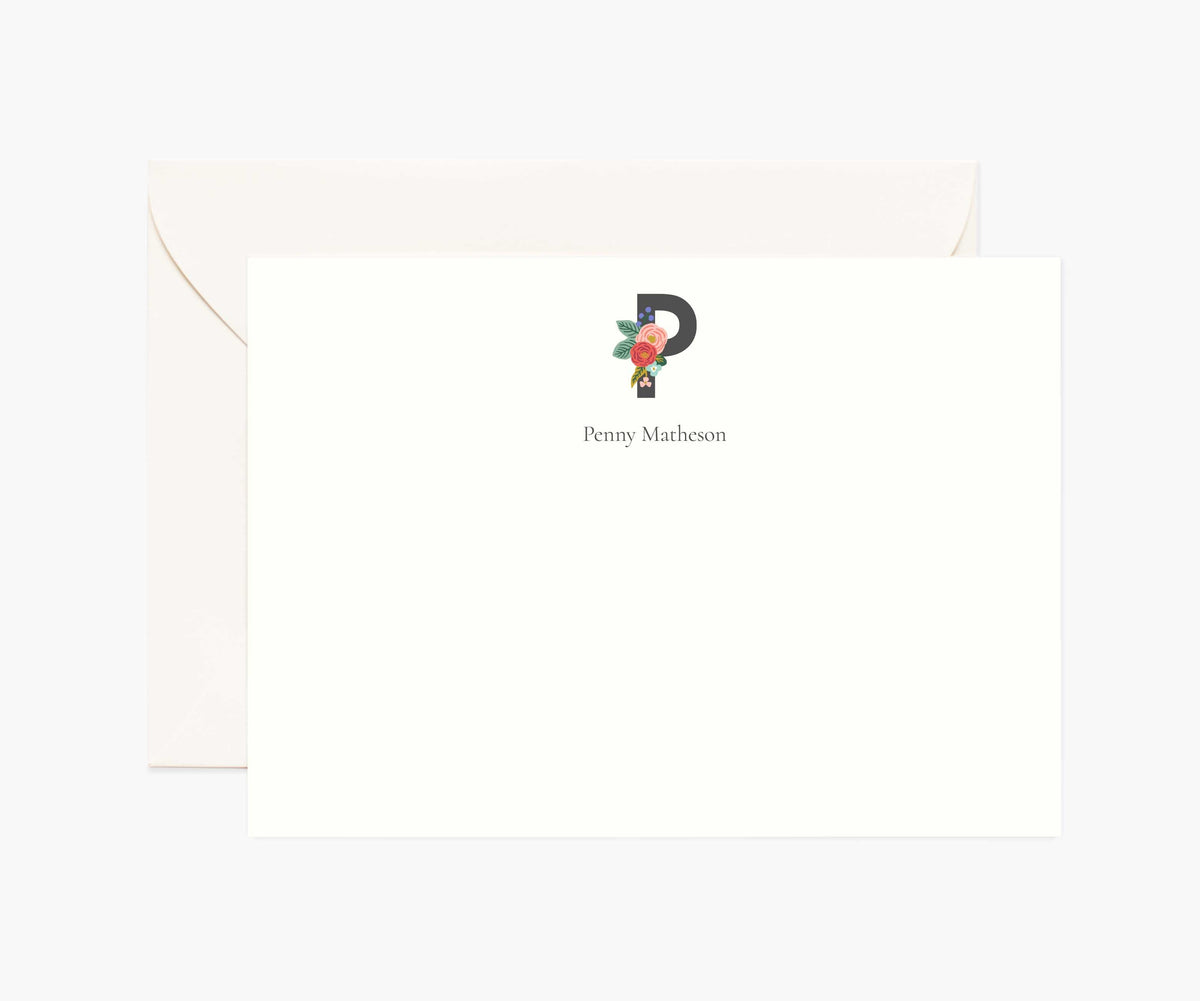 Tracy & Co Monogram Personalized Stationery - P