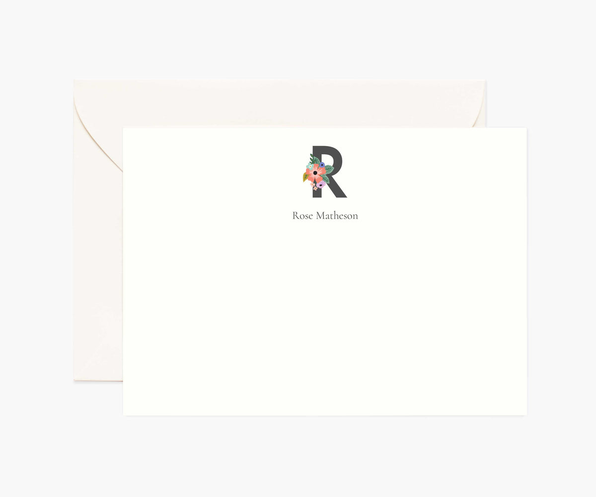 Tracy & Co Monogram Personalized Stationery - R