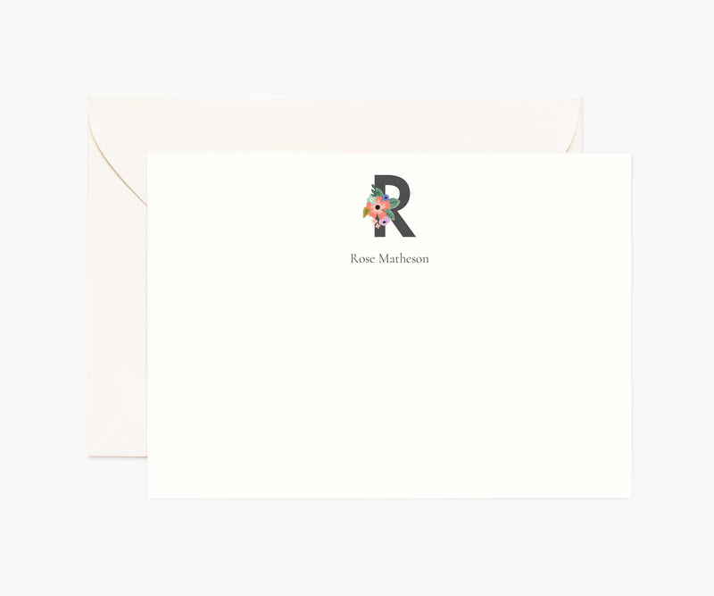 Tracy & Co Monogram Personalized Stationery - R