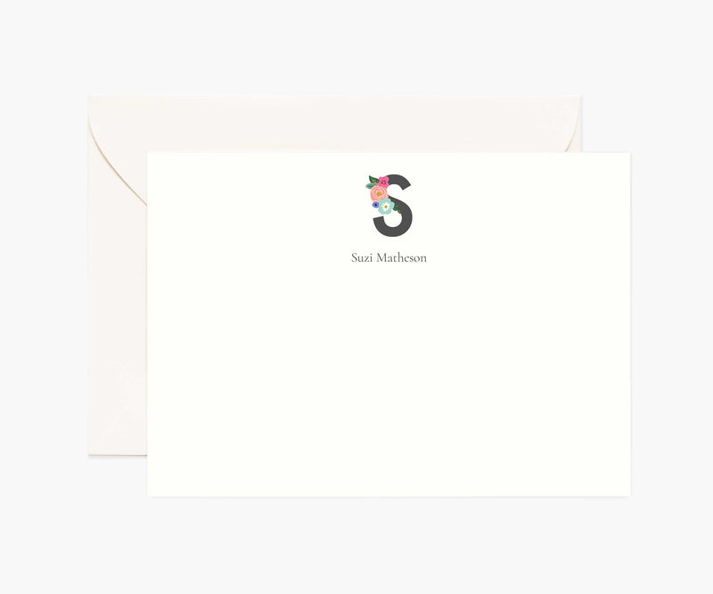 Tracy & Co Monogram Personalized Stationery - S