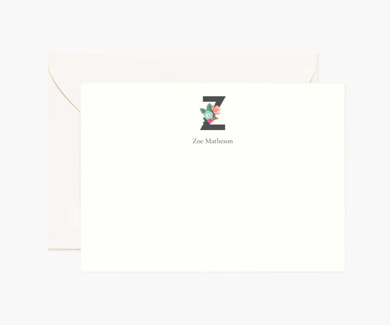 Tracy & Co Monogram Personalized Stationery - Z