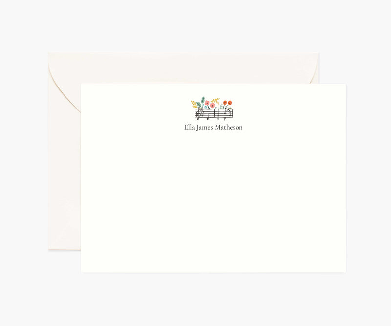 Tracy & Co Arts Personalized Stationery - Music Notes