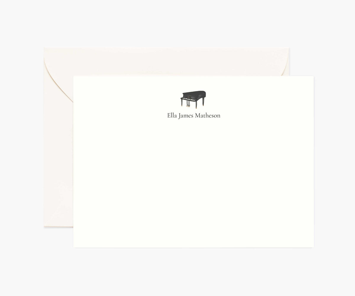 Tracy & Co Arts Personalized Stationery - Piano