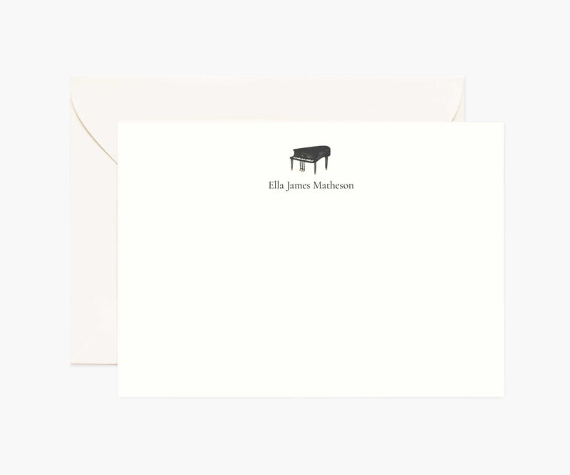 Tracy & Co Arts Personalized Stationery - Piano