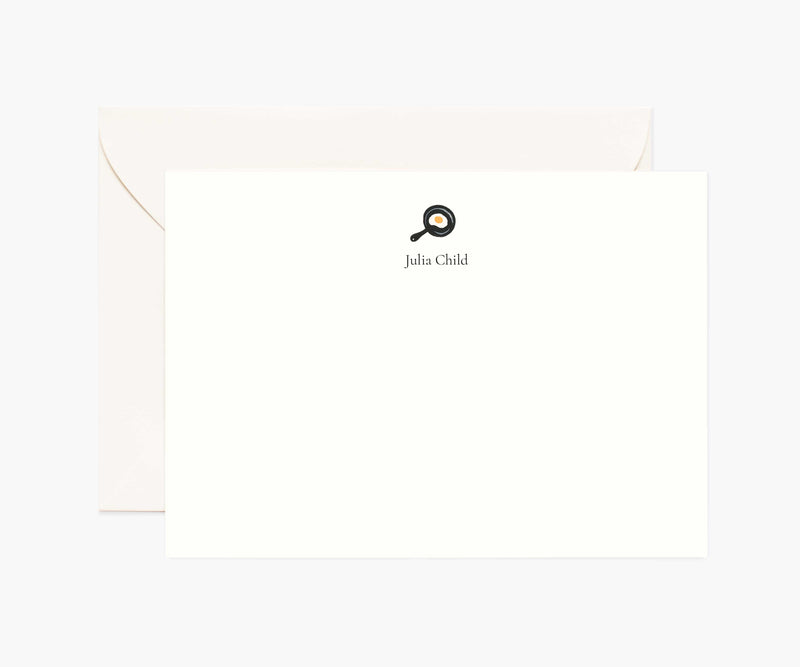 Tracy & Co Food & Drink Personalized Stationery - Frying Pan