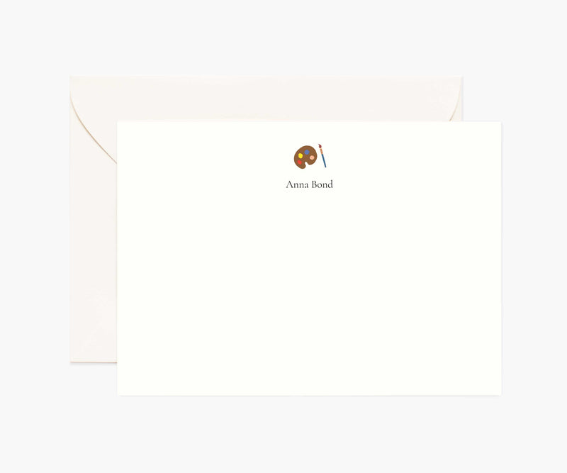 Tracy & Co Arts Personalized Stationery - Paint Palette