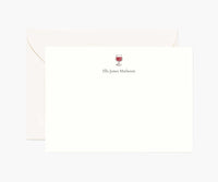 Tracy & Co Food & Drink Personalized Stationery - Red Wine