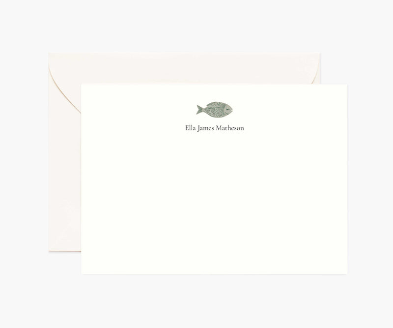 Tracy & Co Animals Personalized Stationery - Fish