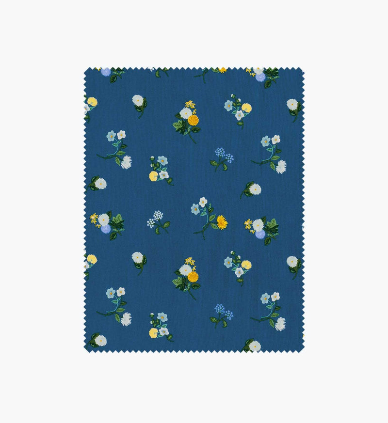 Tracy & Co Ditsy Dahlia Rayon Fabric - Navy