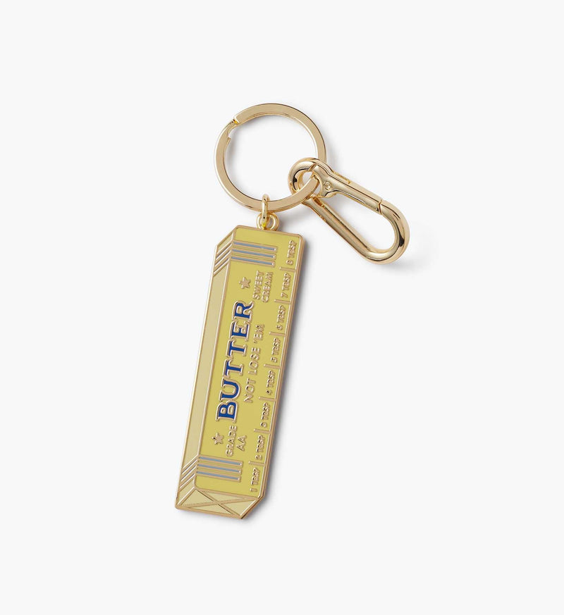 Tracy & Co Enamel Keychain - Butter Not Lose 'Em