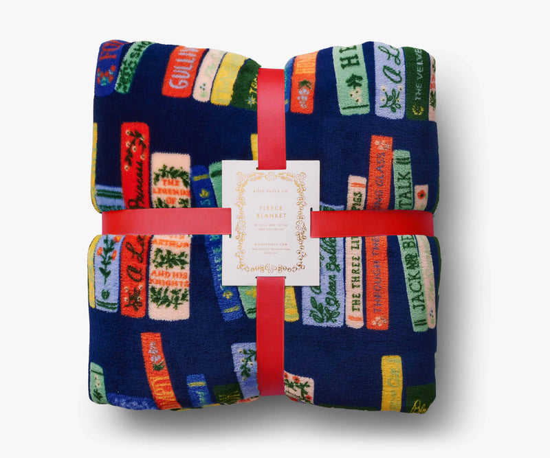 Tracy & Co Fleece Blanket - Bookshelf