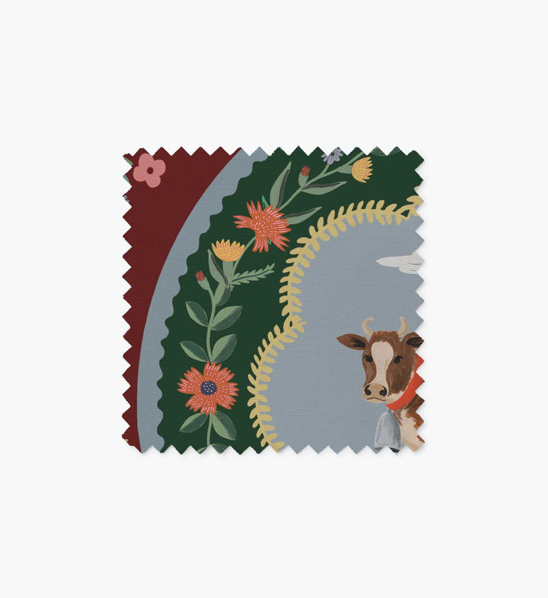 Tracy & Co Bea Ottoman Fabric Sample - Home Sweet Home