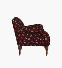 Tracy & Co Bristol Armchair - Ditsy Dahlia Burgundy