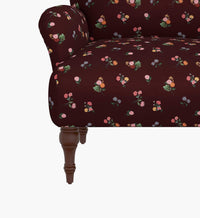 Tracy & Co Bristol Armchair - Ditsy Dahlia Burgundy