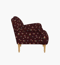 Tracy & Co Bristol Armchair - Ditsy Dahlia Burgundy
