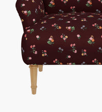 Tracy & Co Bristol Armchair - Ditsy Dahlia Burgundy