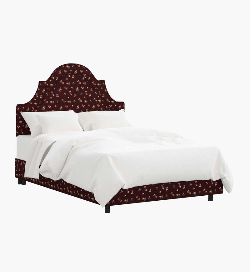 Tracy & Co Marion Bed - Ditsy Dahlia Burgundy
