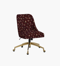 Tracy & Co Oxford Desk Chair - Ditsy Dahlia Burgundy