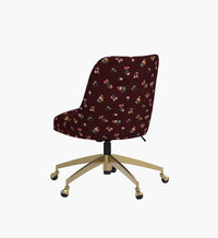Tracy & Co Oxford Desk Chair - Ditsy Dahlia Burgundy