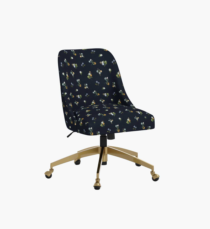 Tracy & Co Oxford Desk Chair - Ditsy Dahlia Navy