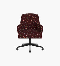 Tracy & Co Cambridge Desk Chair - Ditsy Dahlia Burgundy