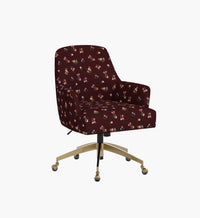 Tracy & Co Cambridge Desk Chair - Ditsy Dahlia Burgundy