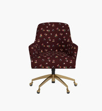 Tracy & Co Cambridge Desk Chair - Ditsy Dahlia Burgundy