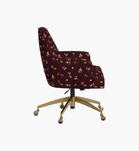 Tracy & Co Cambridge Desk Chair - Ditsy Dahlia Burgundy