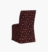 Tracy & Co Frances Slipcover Dining Chair - Ditsy Dahlia Burgundy