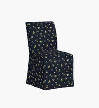 Tracy & Co Frances Slipcover Dining Chair - Ditsy Dahlia Navy
