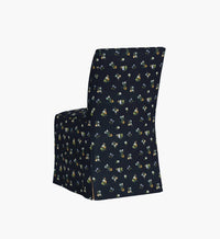 Tracy & Co Frances Slipcover Dining Chair - Ditsy Dahlia Navy