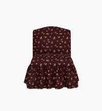 Tracy & Co Edie Slipper Chair - Ditsy Dahlia Burgundy