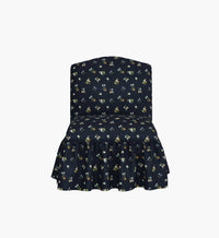 Tracy & Co Edie Slipper Chair - Ditsy Dahlia Navy