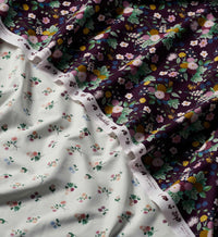 Tracy & Co Dahlia Cotton Fabric - Aubergine