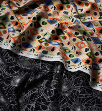 Tracy & Co Halloween Argyle Cotton Metallic Fabric - Multi