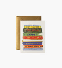 Tracy & Co Book Stack Birthday Card - Single Card
