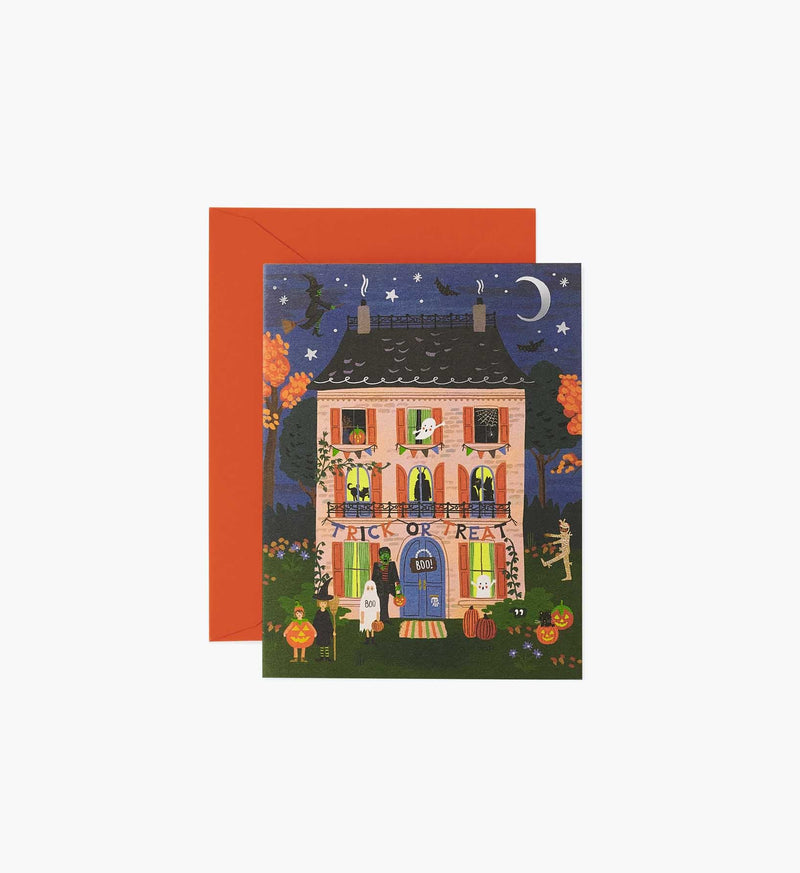 Tracy & Co Haunted House Halloween Card - Single Card