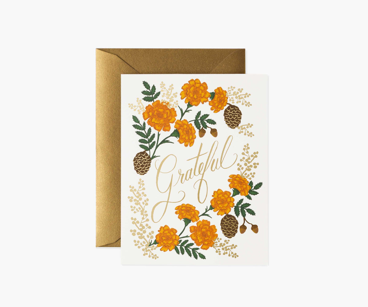 Tracy & Co Grateful Harvest Thanksgiving Card - Single Card