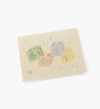 Tracy & Co Classic Baby Blocks Baby Card - Single Card