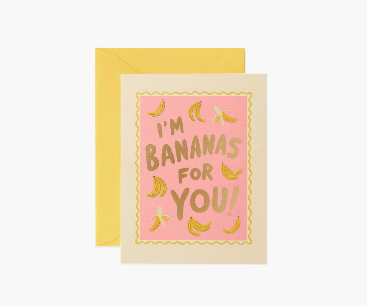 Tracy & Co Bananas For You Love & Friendship Card - Single Card