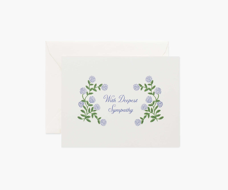 Tracy & Co Hydrangea Sympathy Card - Single Card