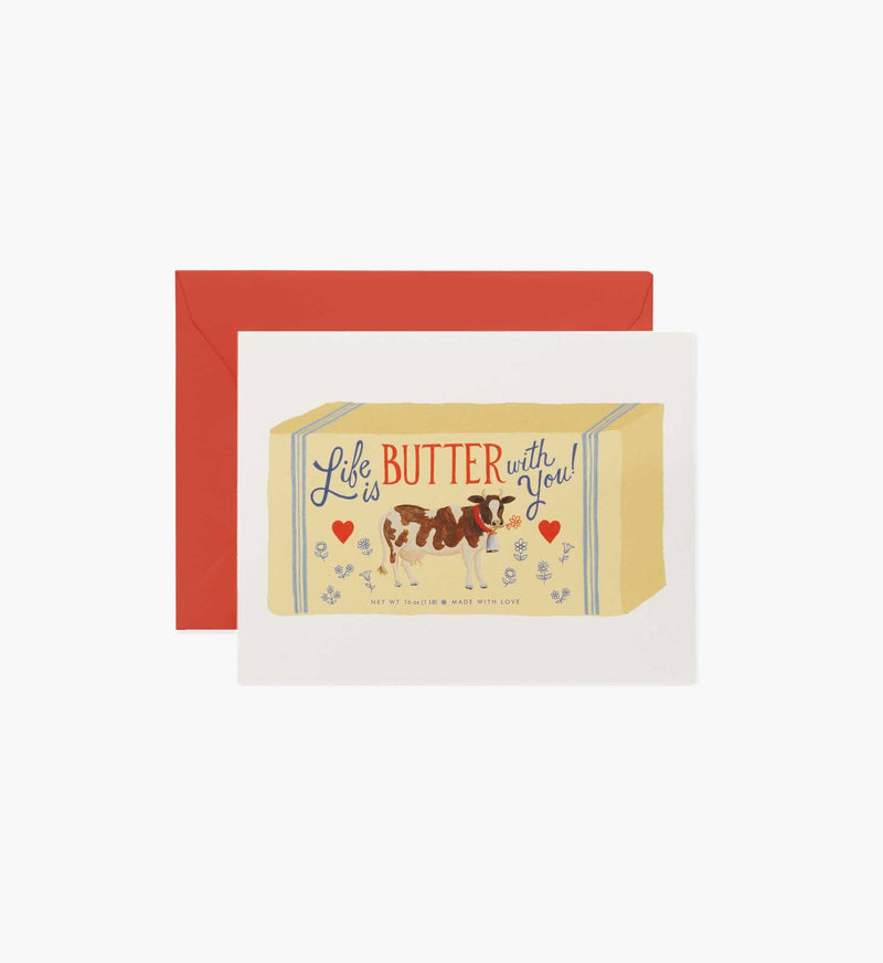 Tracy & Co Life is Butter With You Love & Friendship Card - Single Card