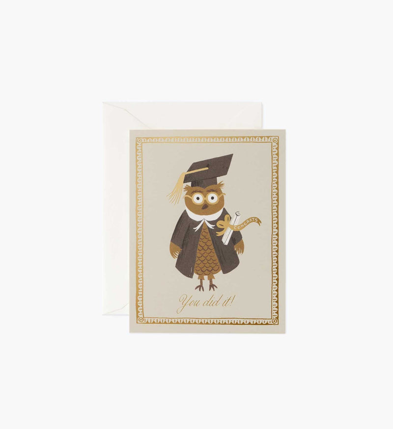 Tracy & Co Congrats Owl Congrats Card - Single Card