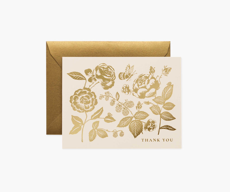 Tracy & Co English Rose Thank You Card - Single Card
