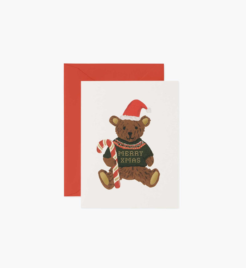 Tracy & Co Beary Christmas Holiday Card - Single Card