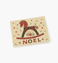 Tracy & Co Noel Rocking Horse Holiday Card - Single Card