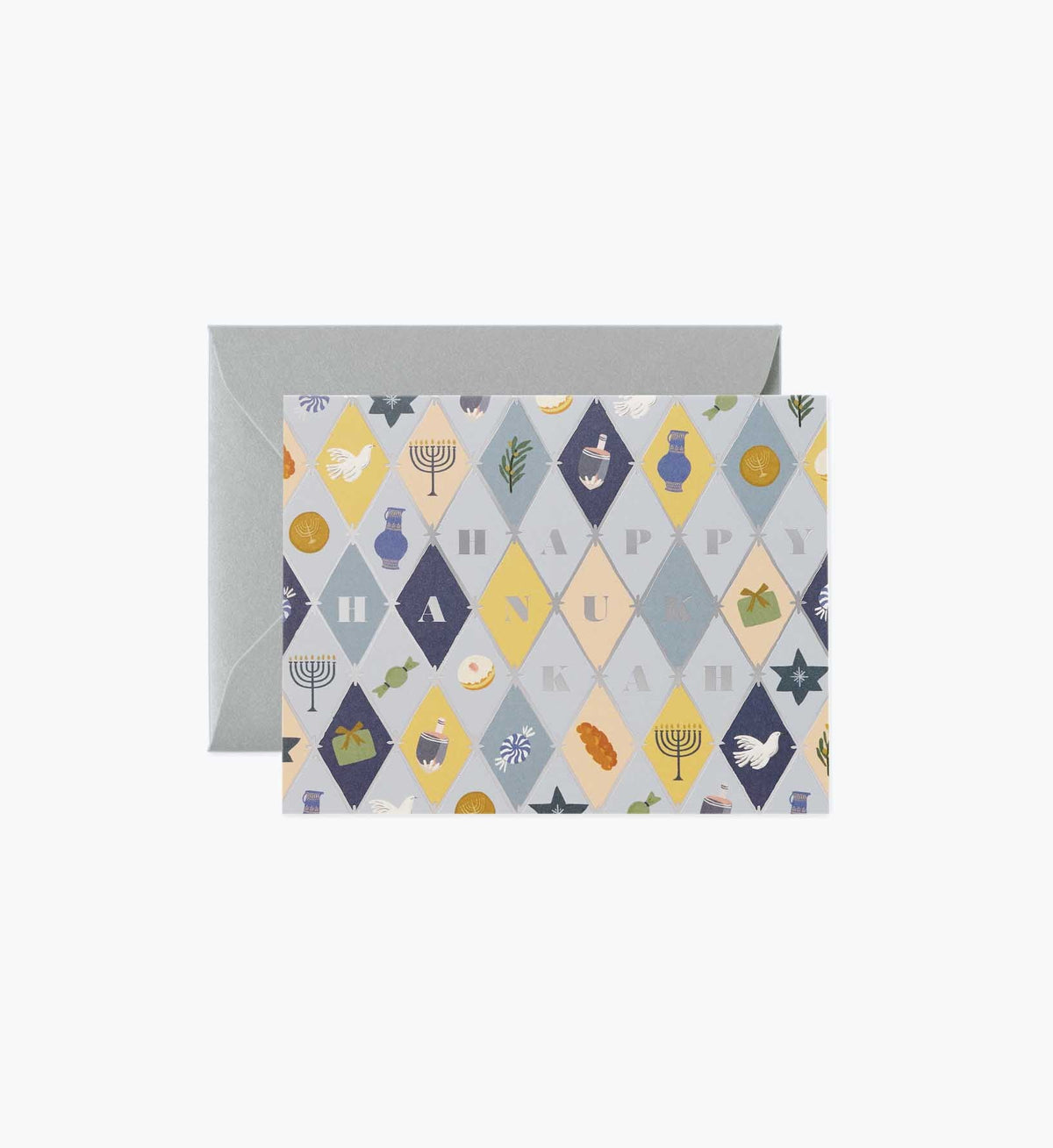 Tracy & Co Hanukkah Argyle Hanukkah Card - Single Card