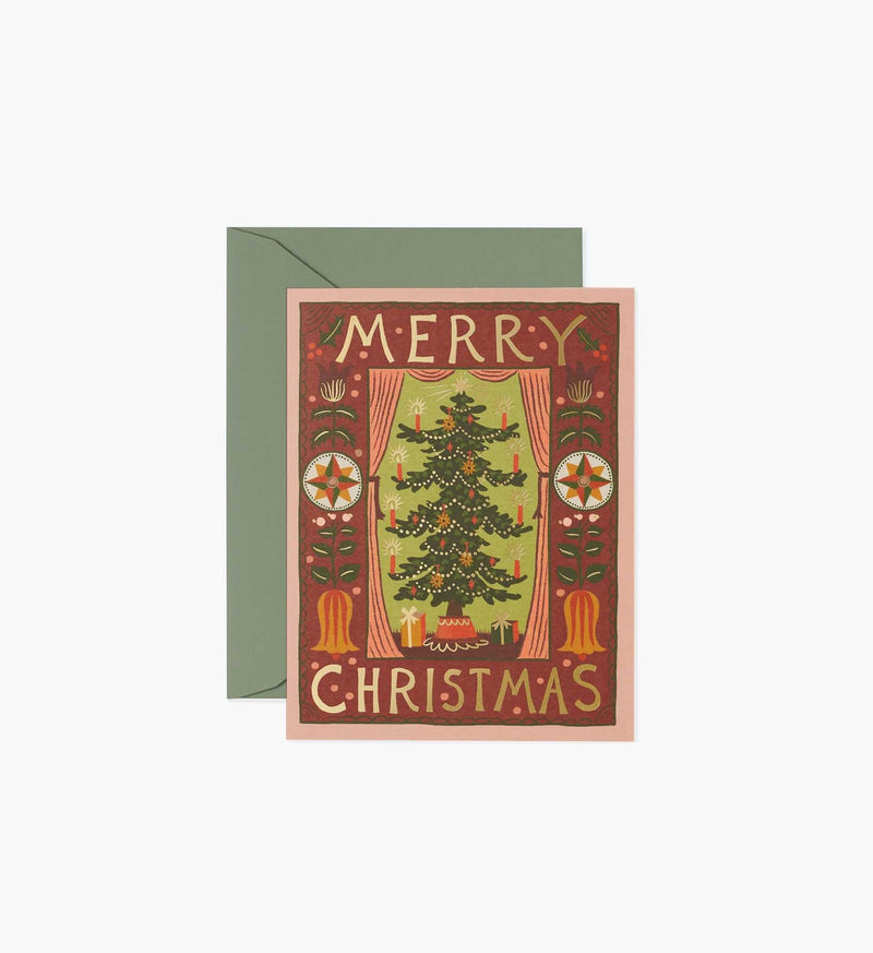 Tracy & Co Folk Christmas Tree Holiday Cards - Boxed Set