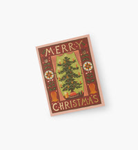 Tracy & Co Folk Christmas Tree Holiday Cards - Boxed Set